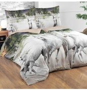 Lovak 3D pamut ágyneműhuzat, A standard egyszemélyes ágy szett tartalma: 1x 140x200 + 1x 70x90