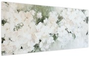 Kép - Fehér virág absztrakció (120x50 cm)