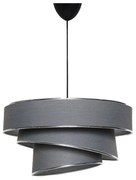Antracitszürke-ezüstszínű függőlámpa textil búrával ø 40 cm Couper – Opviq lights