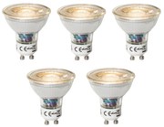 5 db GU10 dimbare LED lamp 3W 200 lm 2700K