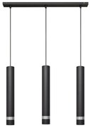 LED Csillár zsinóron TUBA 3xGU10/4,8W/230V fekete/króm