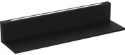 Fali polc LED világítással SHELF 10x60 cm fekete