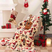 Karácsonyi takaró Ajándék piros 150x200cm TiaHome