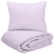 SUMMER nyári steppelt paplan 140x200 cm párnahuzattal 70x90 cm, lila