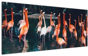 Flamingók csordája (120x50 cm)