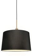 Modern függőlámpa bronz árnyékolóval 45 cm fekete - Combi 1