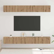 TV szekrény garnitúra 6 pcs kézműves tölgy 80 x 30 x 30 cm
