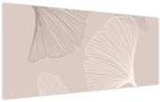 Kép - Bézs színű levelek N⁰6 (120x50 cm)