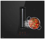 Klarstein AirJet Hybrid Down Air System, Indukciós főzőlap beépített páraelszívóval, 477 m³/h, EEK A+