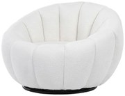 Fehér Bouclé Dizájn Fotel AK-341