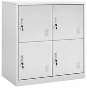 világosszürke acél zárható szekrény 90 x 45 x 92,5 cm