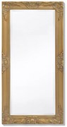 aranyszínű barokk stílusú fali tükör 100 x 50 cm
