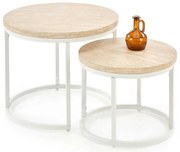 Oreo dohányzóasztal, kő / fehér