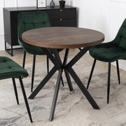 Bővíthető Étkezőasztal Rusztikus Tölgy/Fekete Színben. DORIAN 80-160 cm