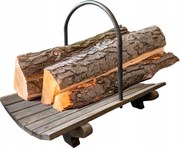 Állvány Kandalló Fa Kosár Tűzifa Loft fa fém kosár