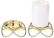 "Bastia" gyertyatartó nagy, arany, 2 db-os szett - EDZARD