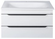 TMP VOX 100 FEHÉR fali fürdőszobabútor - öntött műmárvány mosdóval - 100 cm