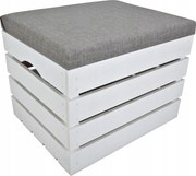 Fenyő Láda Kárpitozott Láda Tároló Puff