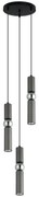 ITALUX PND-14290-3-GR - Csillár zsinóron ISIDORA 3xGU10/25W/230V antracit/króm