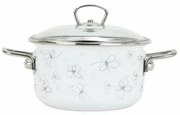 Belis Smaltált fazék fedővel Premium, fehér, 18cm, 2,2 l, 2,2 l