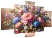 Kép - Asztal tele virágokkal (150x105 cm)