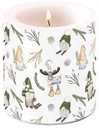 Karácsonyi átvilágítós viasz gyertya 8x7,5 cm Forest gnomes