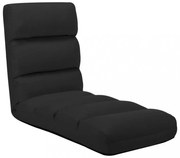 fekete összecsukható műbőr padlómatrac