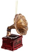 Kézzel készített karácsonyfadísz 11 cm Gramophone – Sass &amp; Belle