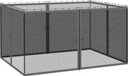 Outsunny szúnyoghálók 3 × 4 m-es pavilonhoz, napernyőhöz vagy kertbe - 4 db cipzáras panel rögzítő kampókkal - nylon/poliészter | Aosom