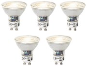 5 darabos GU10 3 lépésben dimmelhető LED izzókészlet 7W 600 lm 4000K