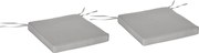 Outsunny 2 db-os Kertiszék Párna Készlet Ülőpárna Levehető Borítással 5 cm Poliészter Anyag dim. 45L x 45W cm Világosszürke | Aosom