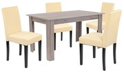 Leon 4+1 étkező garnitúra yorki tölgy-bézs