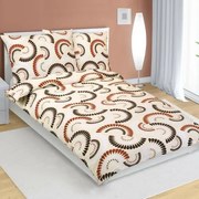 Bellatex Krepp ágynemétlet Vějířky barna, bézs ,140 x 200 cm, 70 x 90 cm