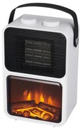 Elektromos kandalló - láng imitáció - fehér, 13,5 x 21 x 36 cm, 600/1200W
