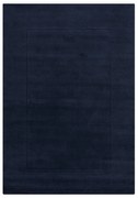 Sötétkék kézi szövésű gyapjú szőnyeg 160x230 cm Textured Wool Border – Flair Rugs