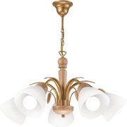 Csillár láncon TULIP 5xE27/60W/230V Tölgy