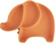Narancssárga szilikon gyerek tányér 18x23 cm Elephant – Orion