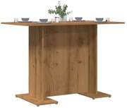 kézműves tölgy színű szerelt fa étkezőasztal 110 x 60 x 75 cm