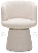 Forgatható design szék YATO, krémszínű