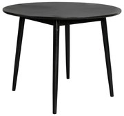 Kerek étkezőasztal tölgyfa dekoros asztallappal ø 100 cm Fabio – White Label