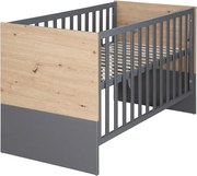 Szürke-natúr színű babaágy 60x120 cm Anna – Roba