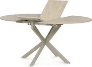 Étkezőasztal bővíthető 120–160 × 120 cm melamin travertin DT-I1120 TRV