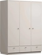 Lorini gardróbszekrény 150 cm polcokkal - kasmír / fekete T-bar fogantyúk
