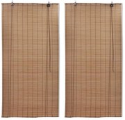 2 db barna bambusz redőny 150 x 220 cm