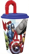 Bosszúállók Rolling Thunder szívószálas pohár, műanyag 430 ml