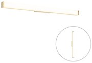 Fürdőszobai fali lámpa sárgaréz 92 cm LED-del IP44 - Cascada