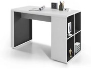 Tadeo polcos íróasztal fehér és antracit színben