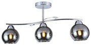 Csillár rúdon CONNOR 3xE27/15W/230V fényezett króm/szürke