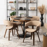 Elegáns Étkezőszék Bézs/Dió Színben. GARY 2