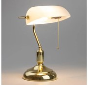 Brilagi - Asztali lámpa BANK OFFICE 1xE27/60W/230V arany/fehér